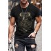 Skull Print Crew Neck T-shirt