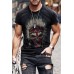 Skull Print Crew Neck T-shirt